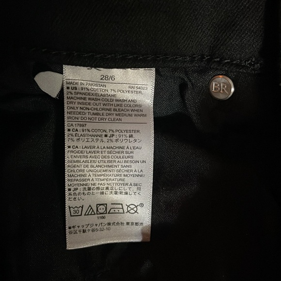 NWT Banana Republic fade resistant mid rise black skinny jeans size 6/28 stretch - Picture 11 of 13